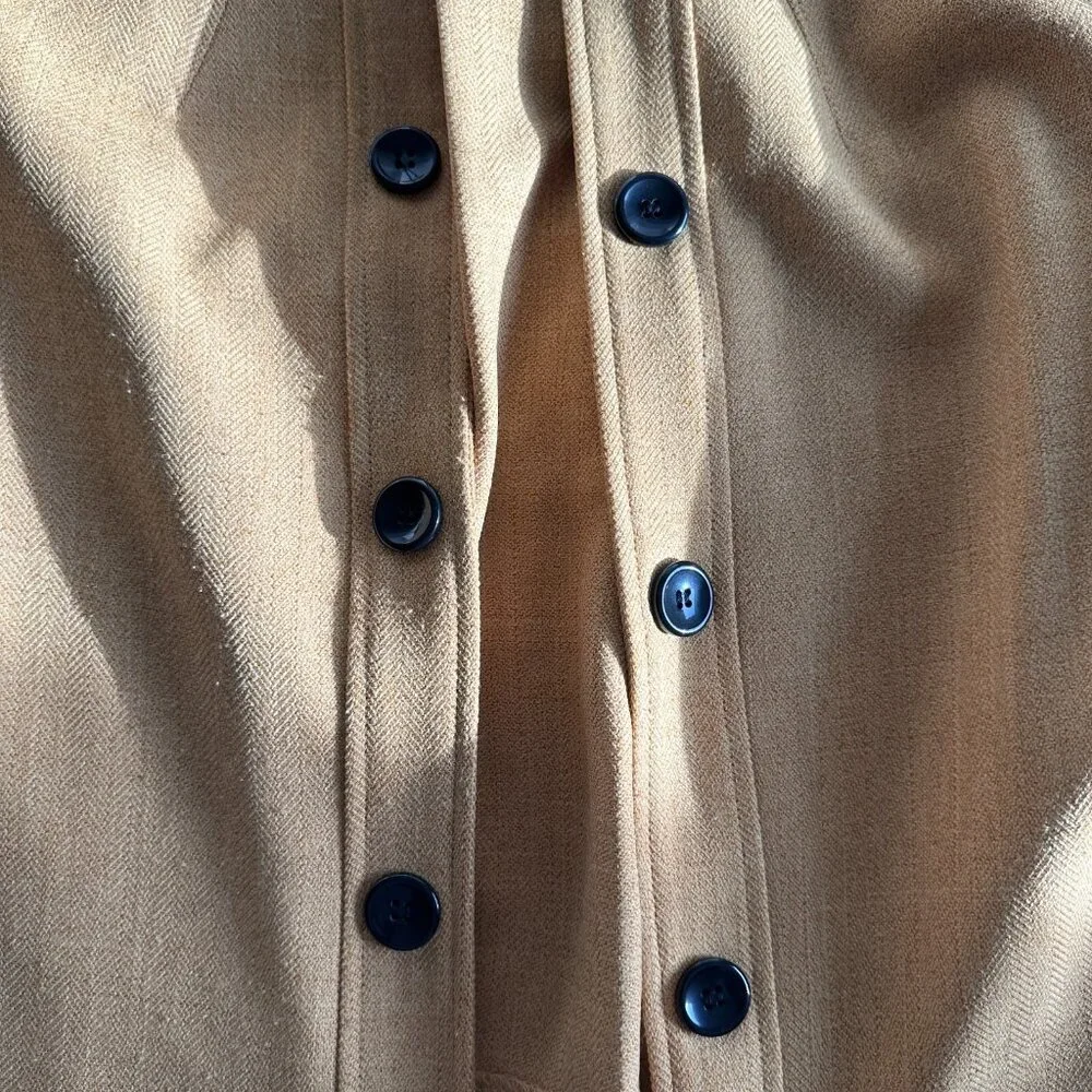 DressBarn Women's Yellow Button-Up Jacket Size 12 – Lightweight Spring Blazer - Picture 3 of 5